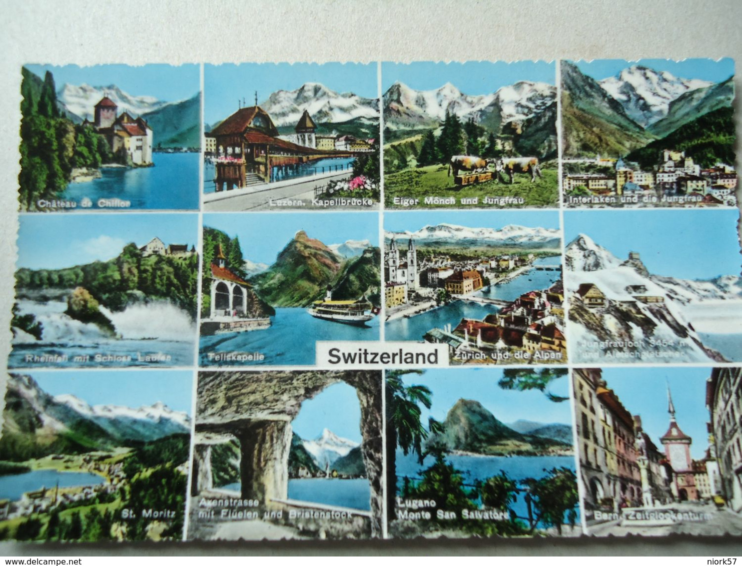 SWITZERLAND POSTCARDS  HORW 1959 PANORAMA EUROPA STAMPS  2 SCAN - Horw