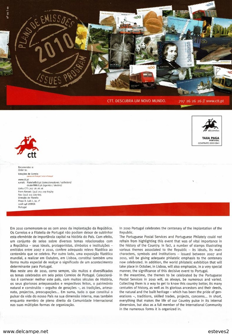 Portugal 2010 , Brochure , Pagela , Issues Programe - Otros & Sin Clasificación
