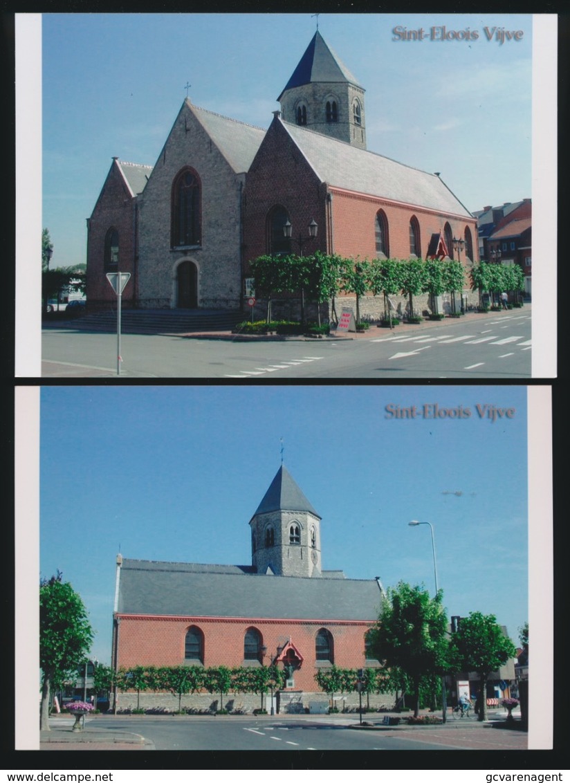 2 FOTOS  SINT ELOOIS VIJVE  KERK   15 X 10 CM   ( 2005 ) - Waregem