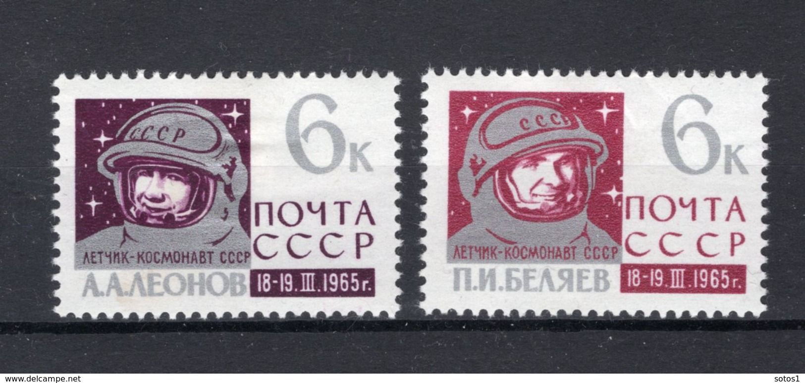 RUSLAND Yt. 2962/2963 MH* 1965 - Unused Stamps