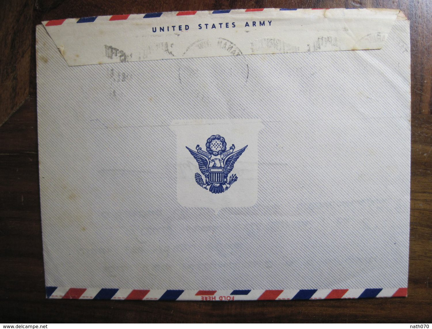 Madagascar 1956 France US Army Enveloppe Cover Colonie Par Avion Air Mail Blason Armée USA Au Dos - Covers & Documents