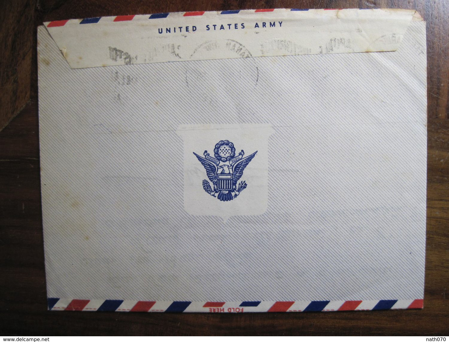 Madagascar 1956 France US Army Enveloppe Cover Colonie Par Avion Air Mail Blason Armée USA Au Dos - Lettres & Documents