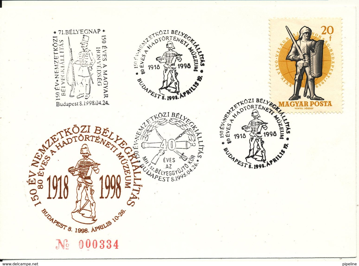 Hungary Cover With Special Postmark And Cachet Budapest 19-4-1998 - Covers & Documents