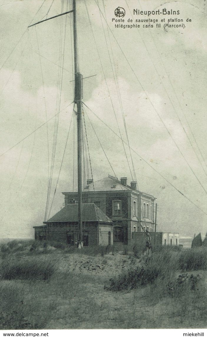 NIEUWPOORT-POSTE DE SAUVETAGE-STATION TELEGRAPHE MARCONI - Nieuwpoort