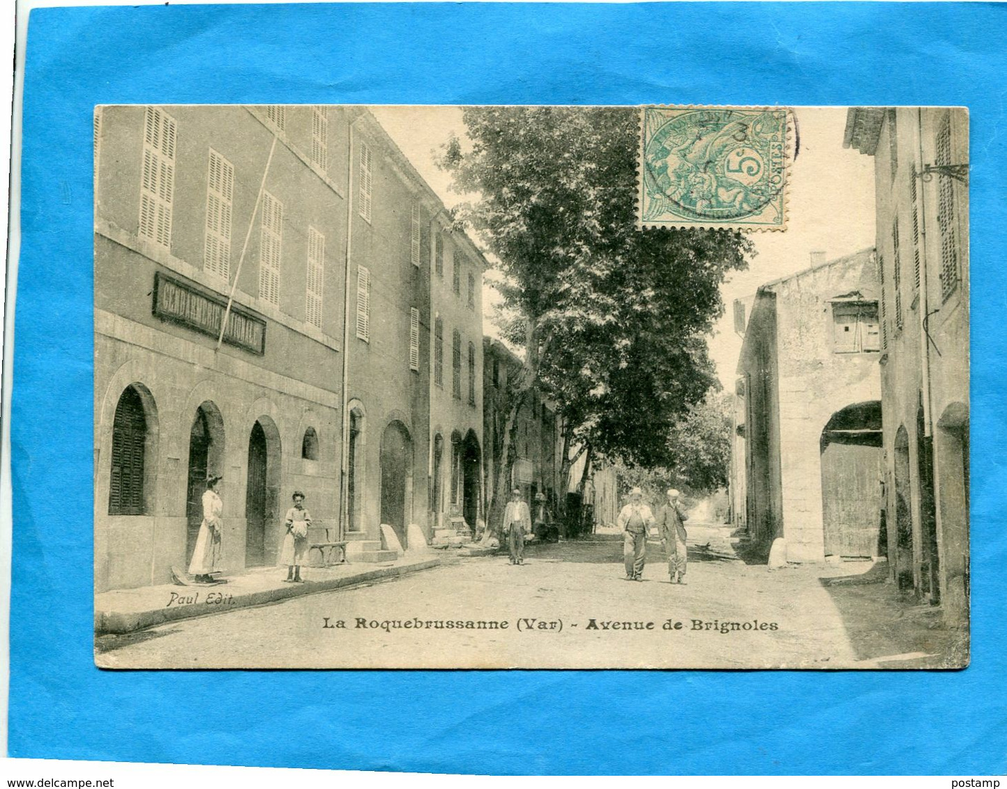 La ROQUEBRUSSANNE-Av De  Brignoles Animée-la Gendarmerie-a Voyagé En 1906-édition - La Roquebrussanne