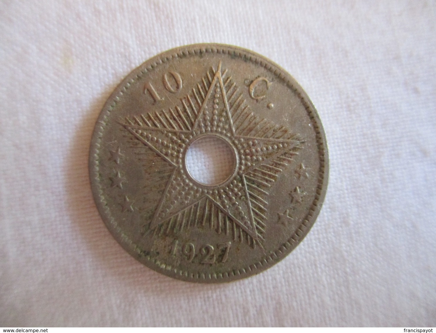 Congo Belge 10 Centimes 1927 - Andere & Zonder Classificatie