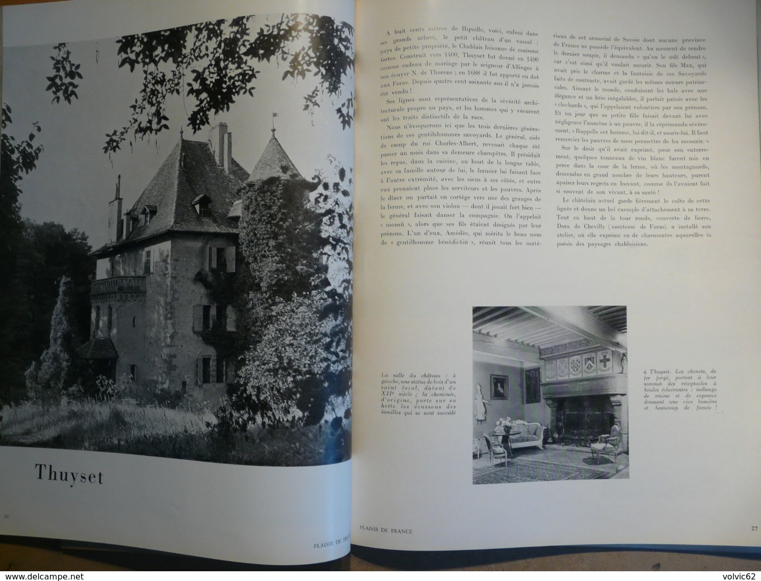 Plaisir de france 1951 annecy chateau chillon  coppet ripaille thonon vongy nernier thuyset larringes evian tourronde