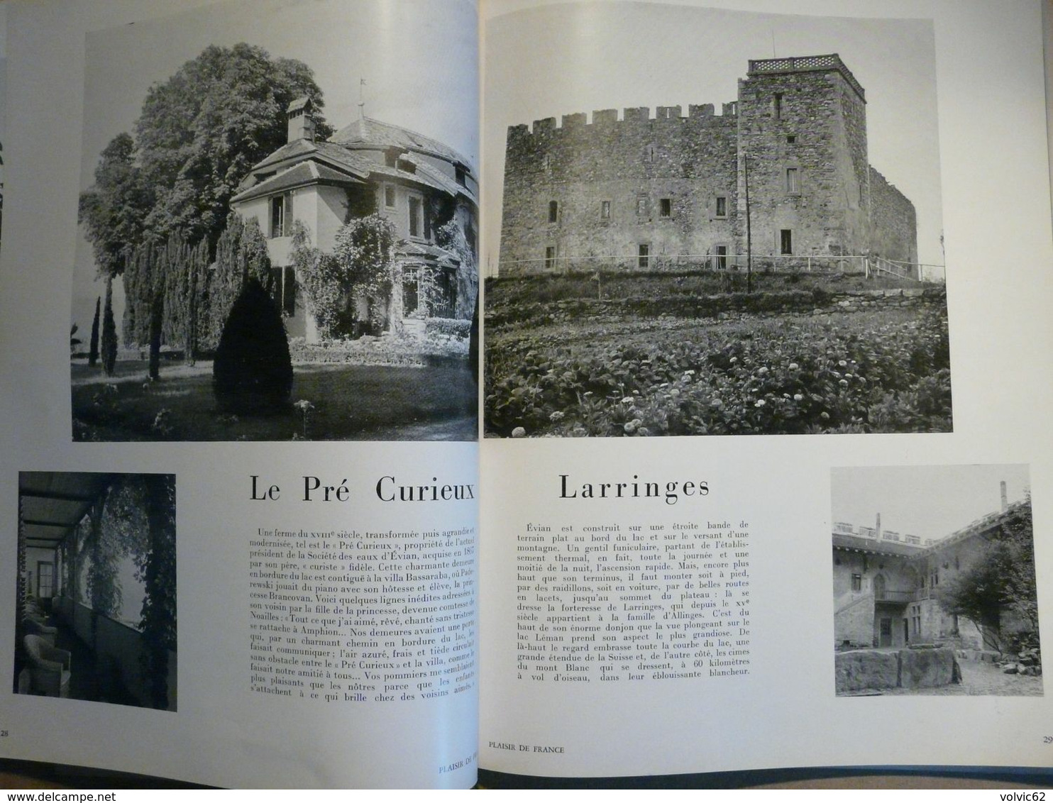 Plaisir de france 1951 annecy chateau chillon  coppet ripaille thonon vongy nernier thuyset larringes evian tourronde