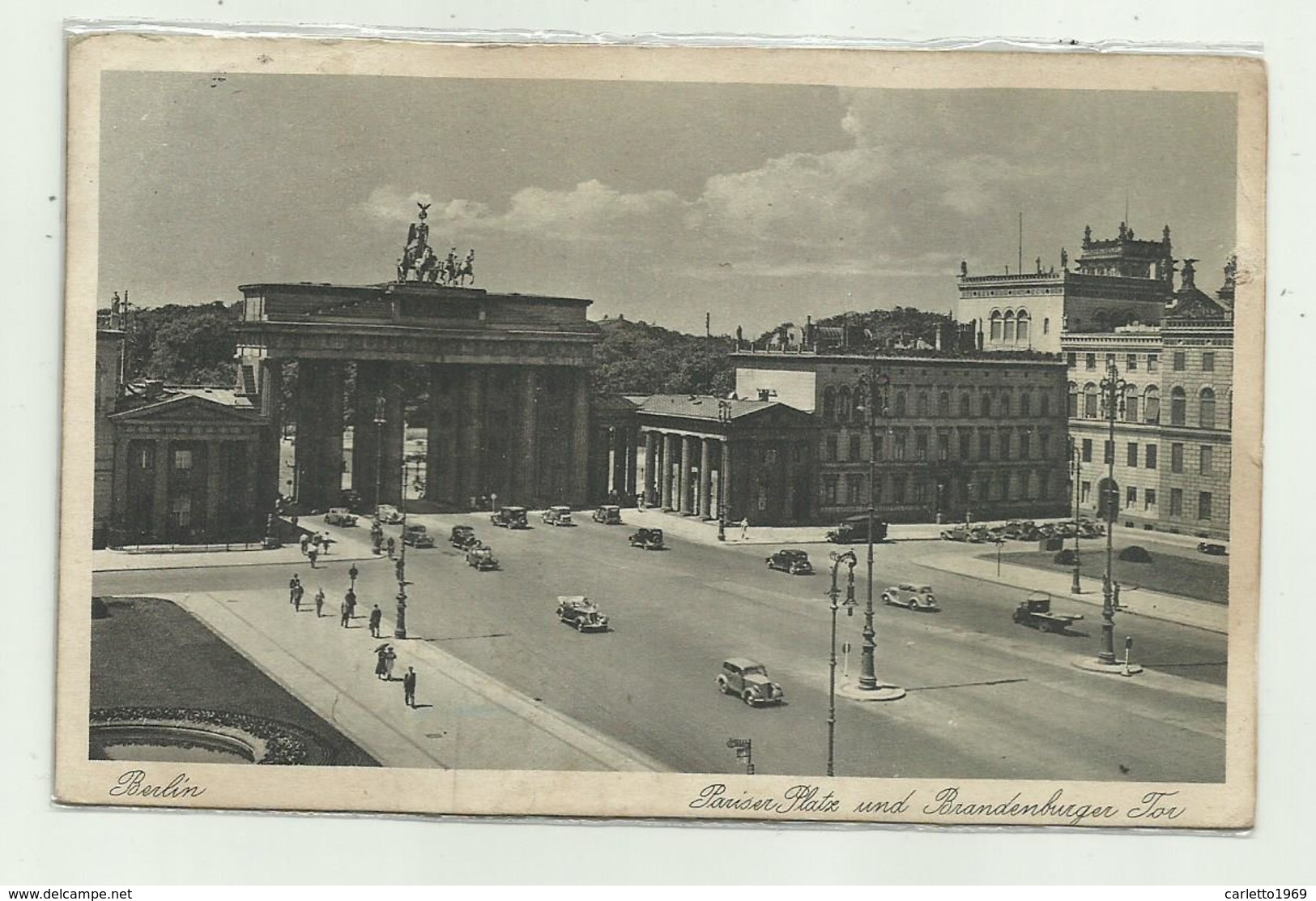 BERLIN - PARISER PLATZ UND BRANDENBURGO TOR 1939 - VIAGGIATA    FP - Porta Di Brandeburgo