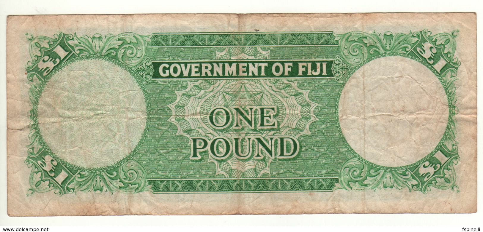 FIJI    1 Pound   Queen Elizabeth II  P53f   ( 20th January, 1964 ) - Fiji