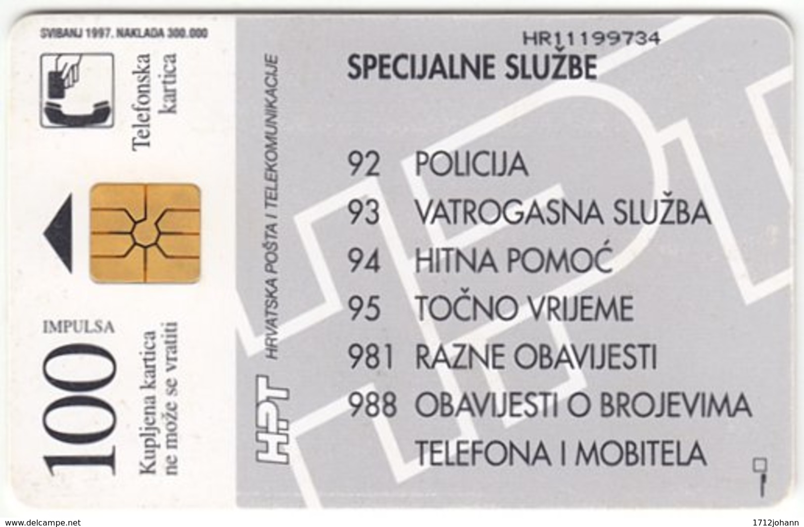 CROATIA C-073 Chip HPT - Communication, Telephone - Used - Croatie