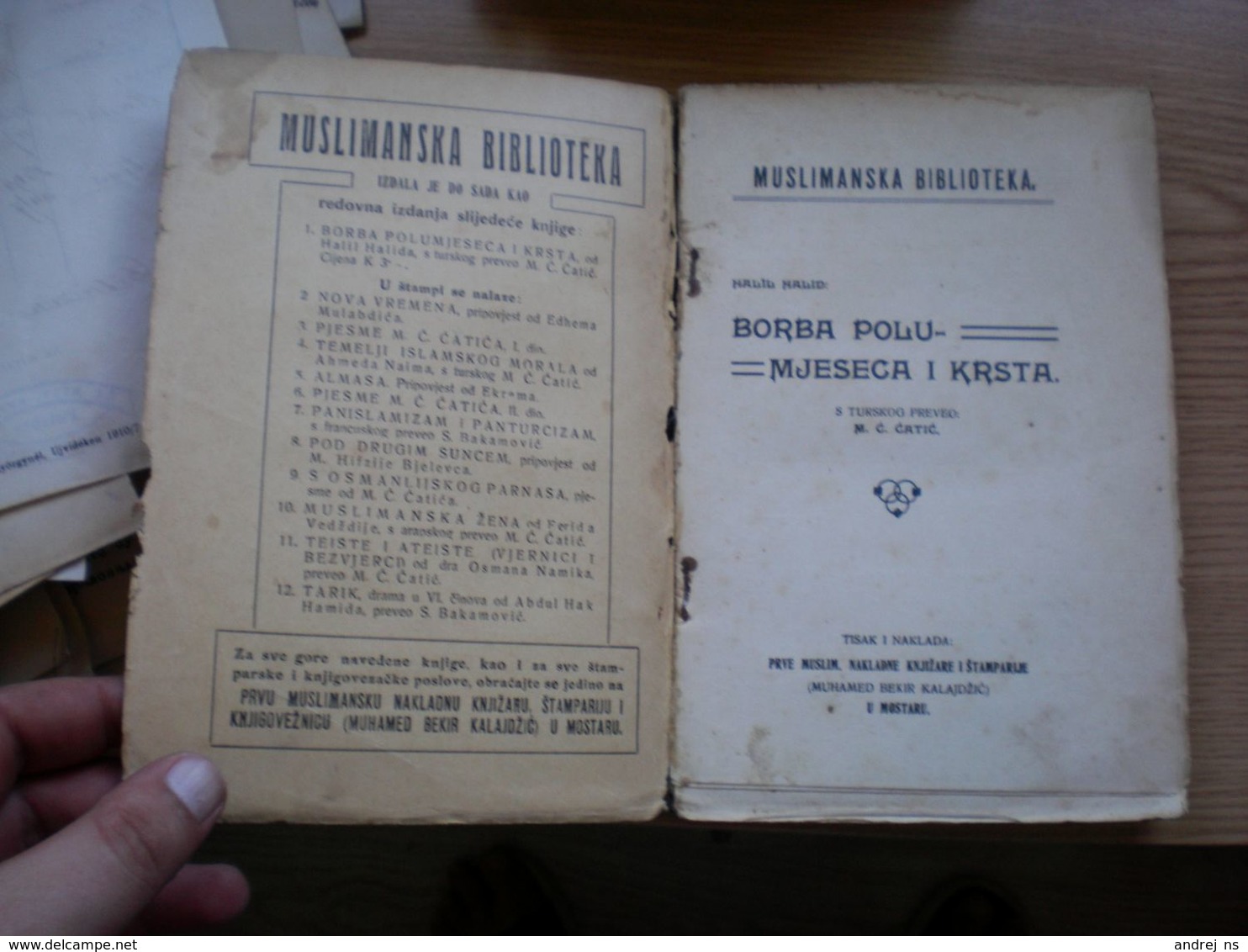 Muslimanska Biblioteka Halil Halil Borba Polumjeseca I Krsta Fight Of The Crescent And The Cross Musa Cazim Catic Mostar - Lingue Slave