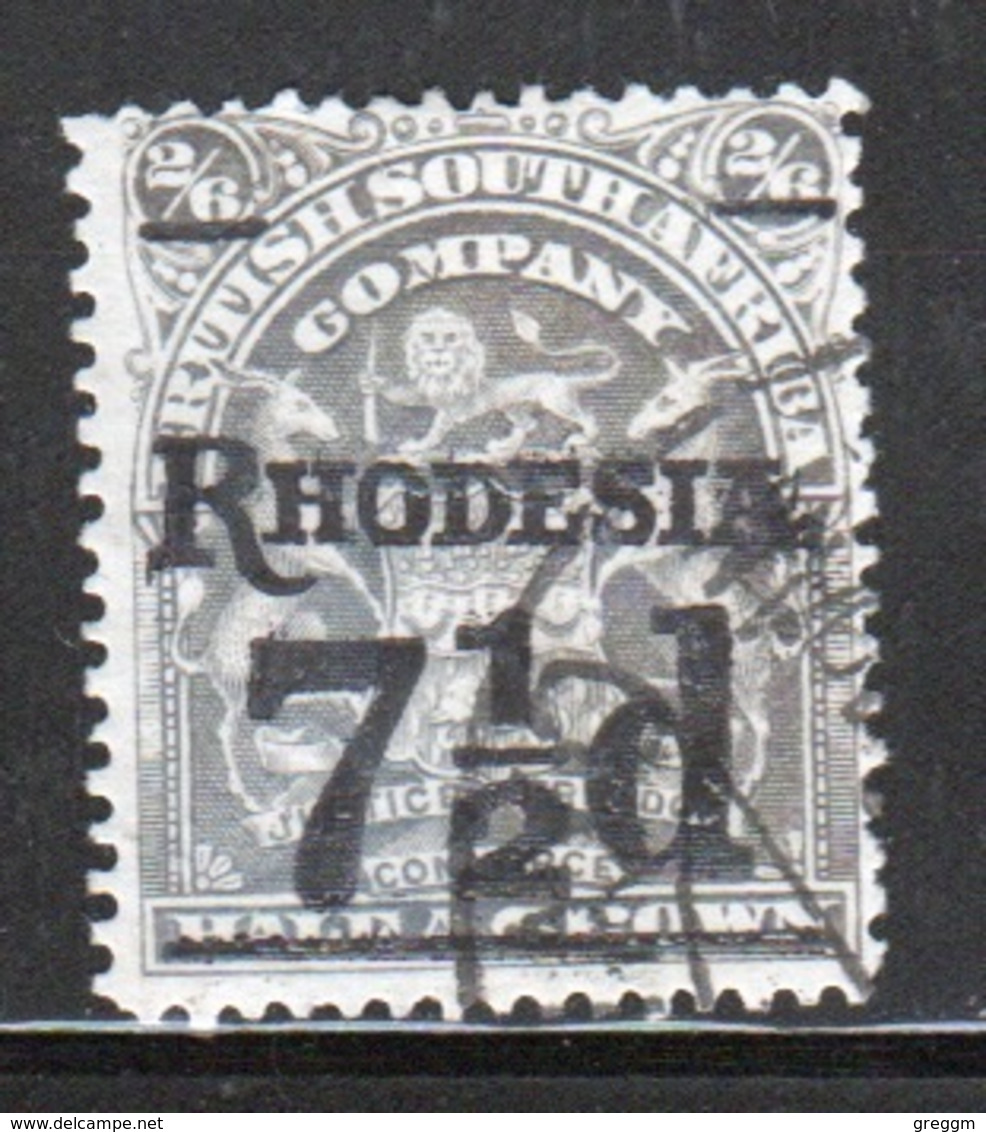 British South Africa Company 1909 Rhodesia 7½d  Overprint On 2/6d Fine Used Stamp. - Other & Unclassified