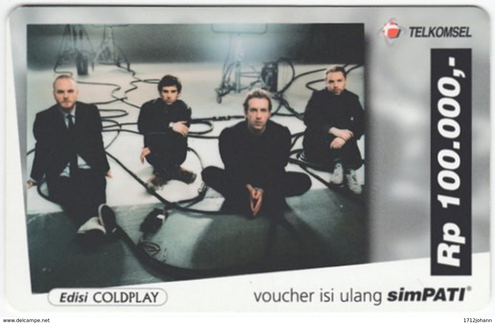 INDONESIA A-488 Prepaid SimPATI - Musicians, Coldplay - Used - Indonesia