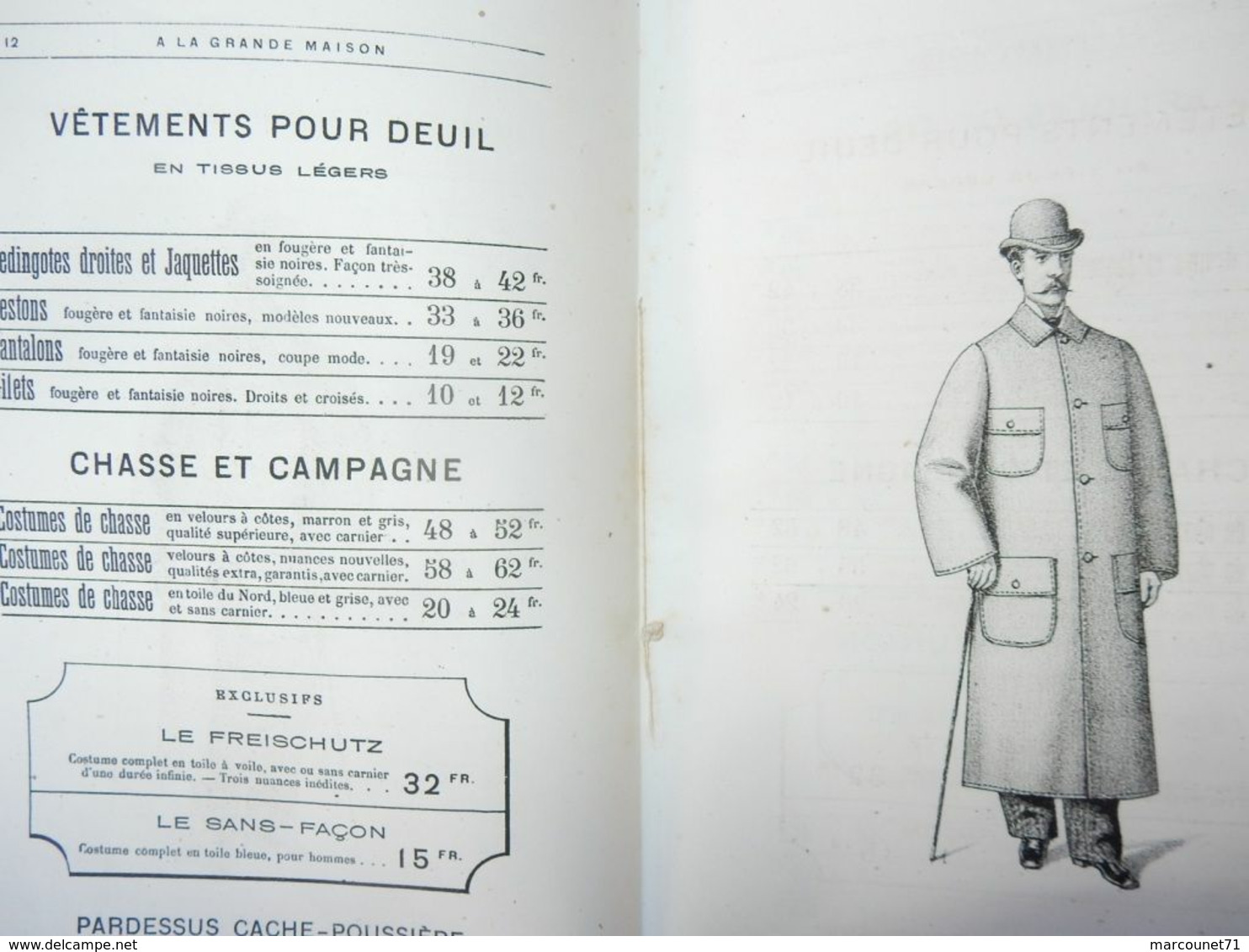 RARE CATALOGUE A LA GRANDE MAISON LYON SAISON ÉTÉ 1877 HABILLEMENT VÊTEMENTS HOMMES JEUNES GENS ENFANTS