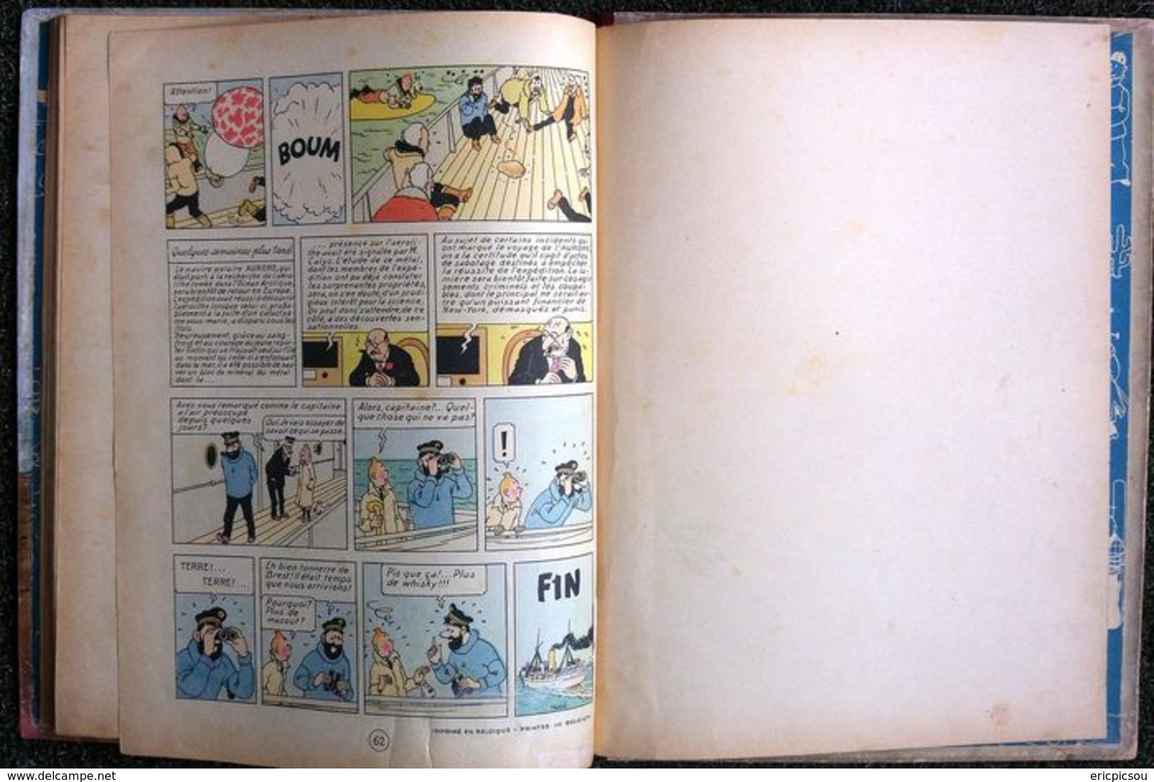 Tintin T10 - L'étoile mystérieuse (A20) - C - Réédition - (1943)