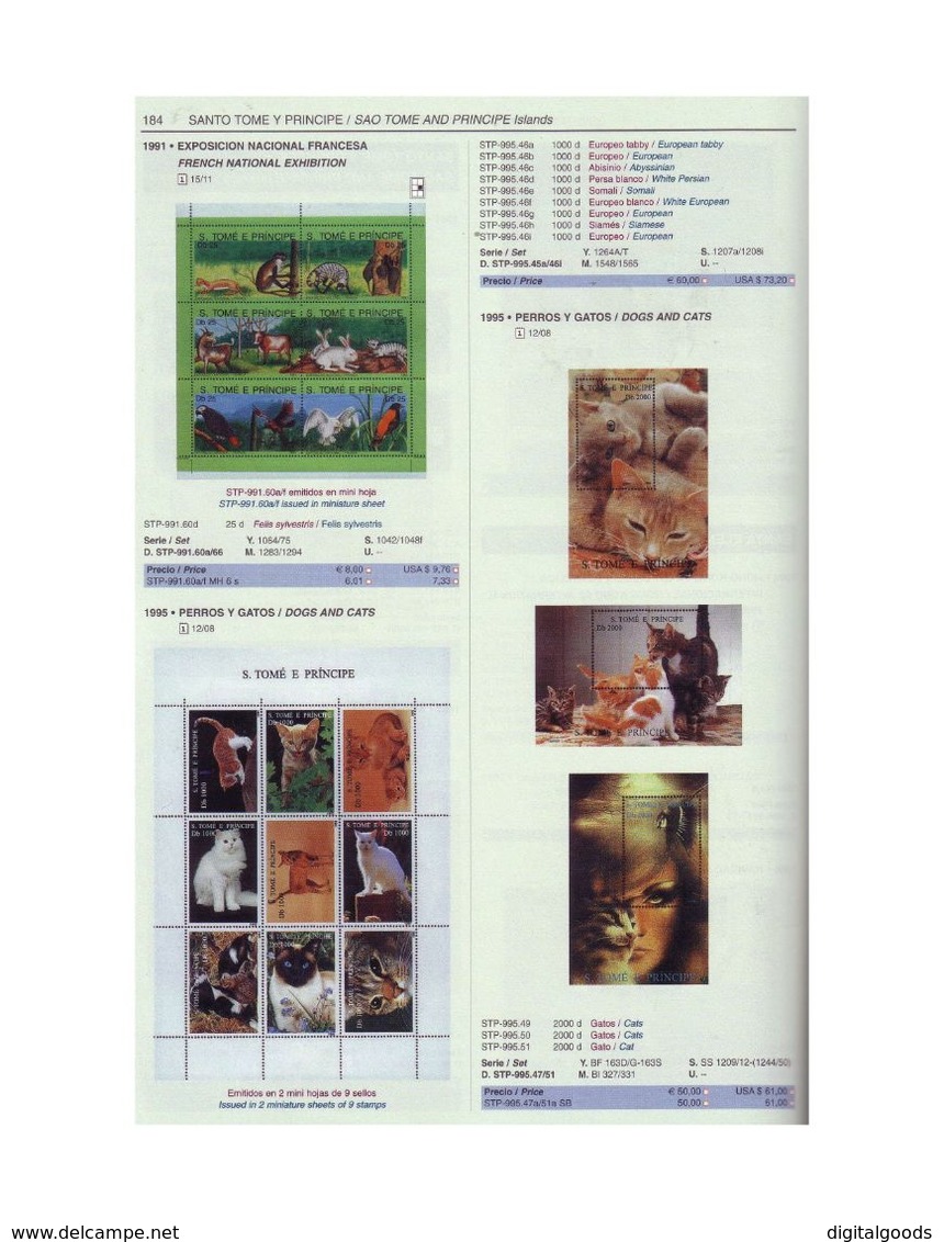 Catalogue De Timbres Poste Domfil CHATS Cats Stamps 229 Pag PDF   LIVRAISON GRATUITE FREE SHIPPING - Andere & Zonder Classificatie