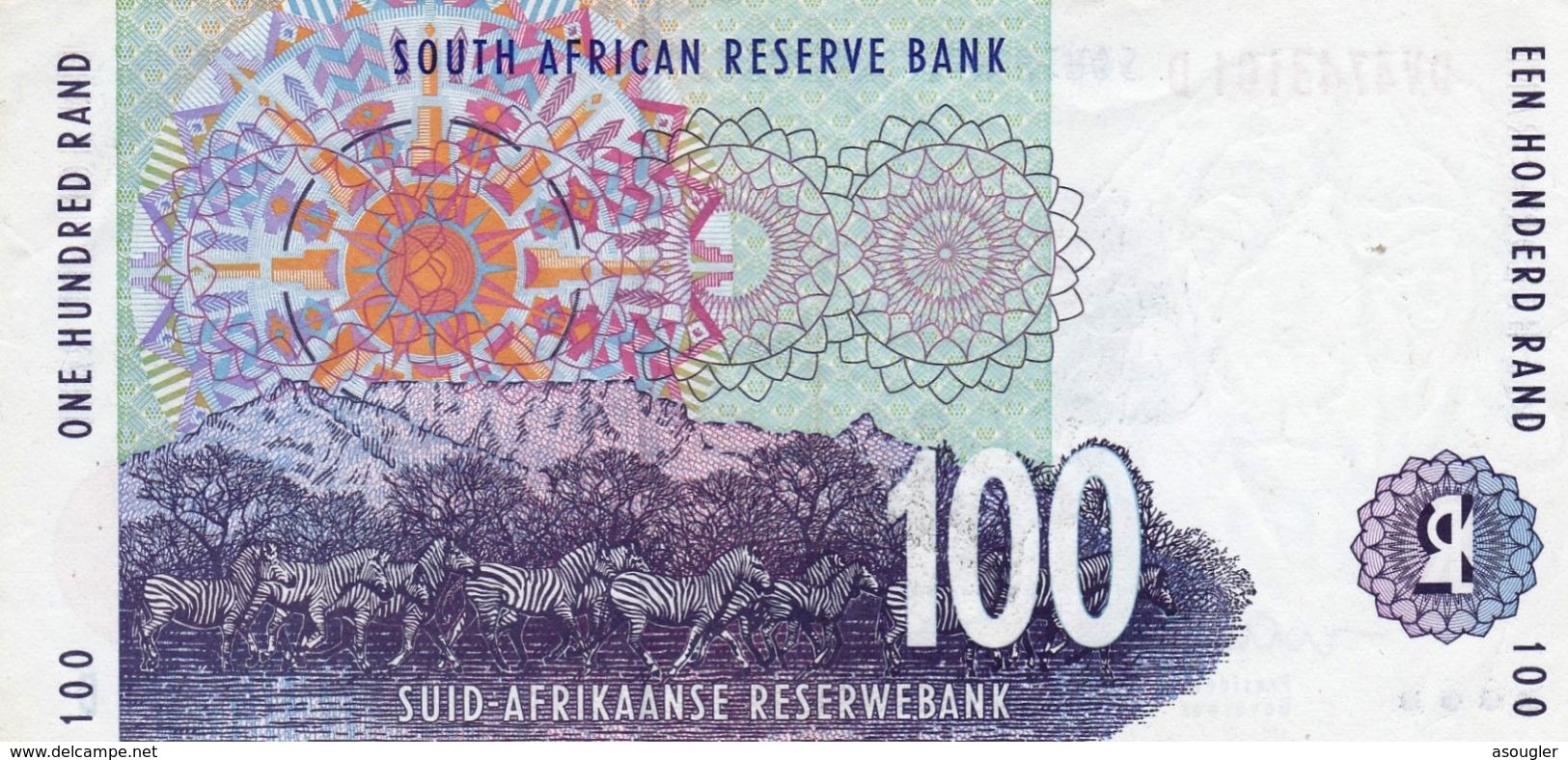 SOUTH AFRICA 100 RAND ND (1999) EXF P-126b "Free Shipping Via Registered Air Mail" - Sudafrica