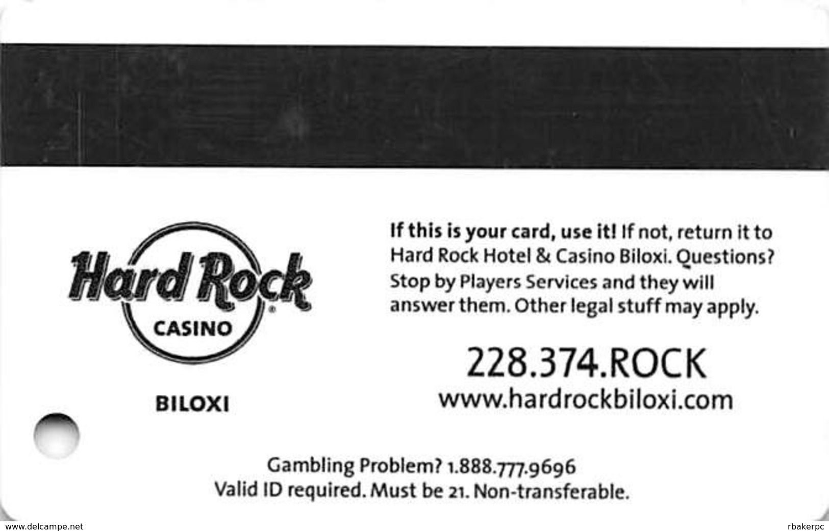 Hard Rock Casino - Biloxi, MS - Platinum Level Slot Card - Carte Di Casinò