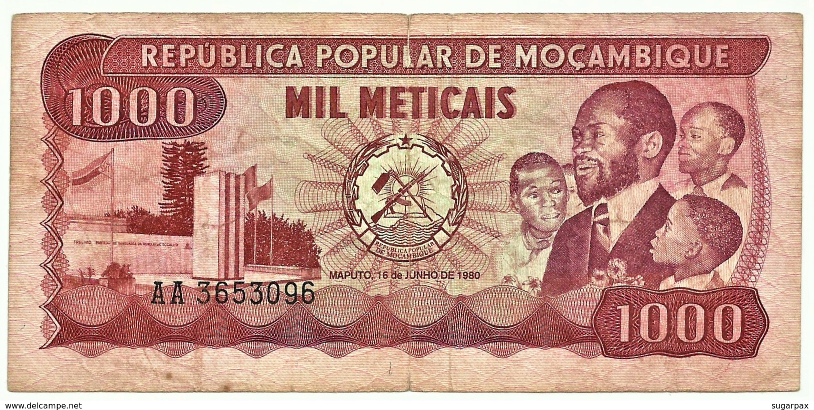 Mozambique - 1000 Meticais - 16.06.1980 - P 128 - Serie AA - 1.000 - Mozambique