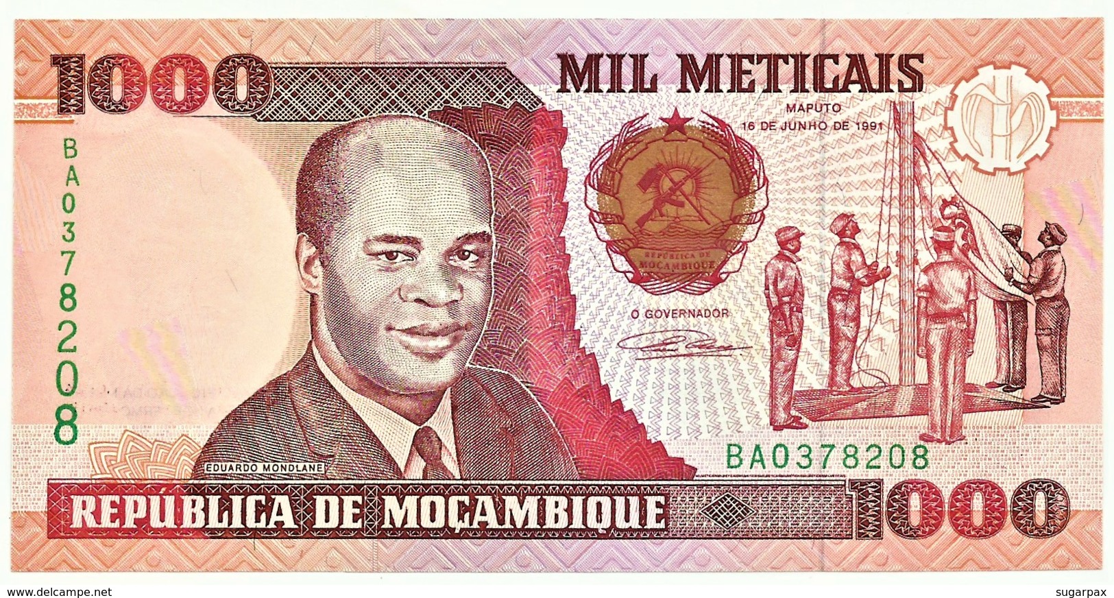 Mozambique - 1000 Meticais - 16.06.1991 - Unc. - P 135 - Serie BA - 1.000 - Mozambique