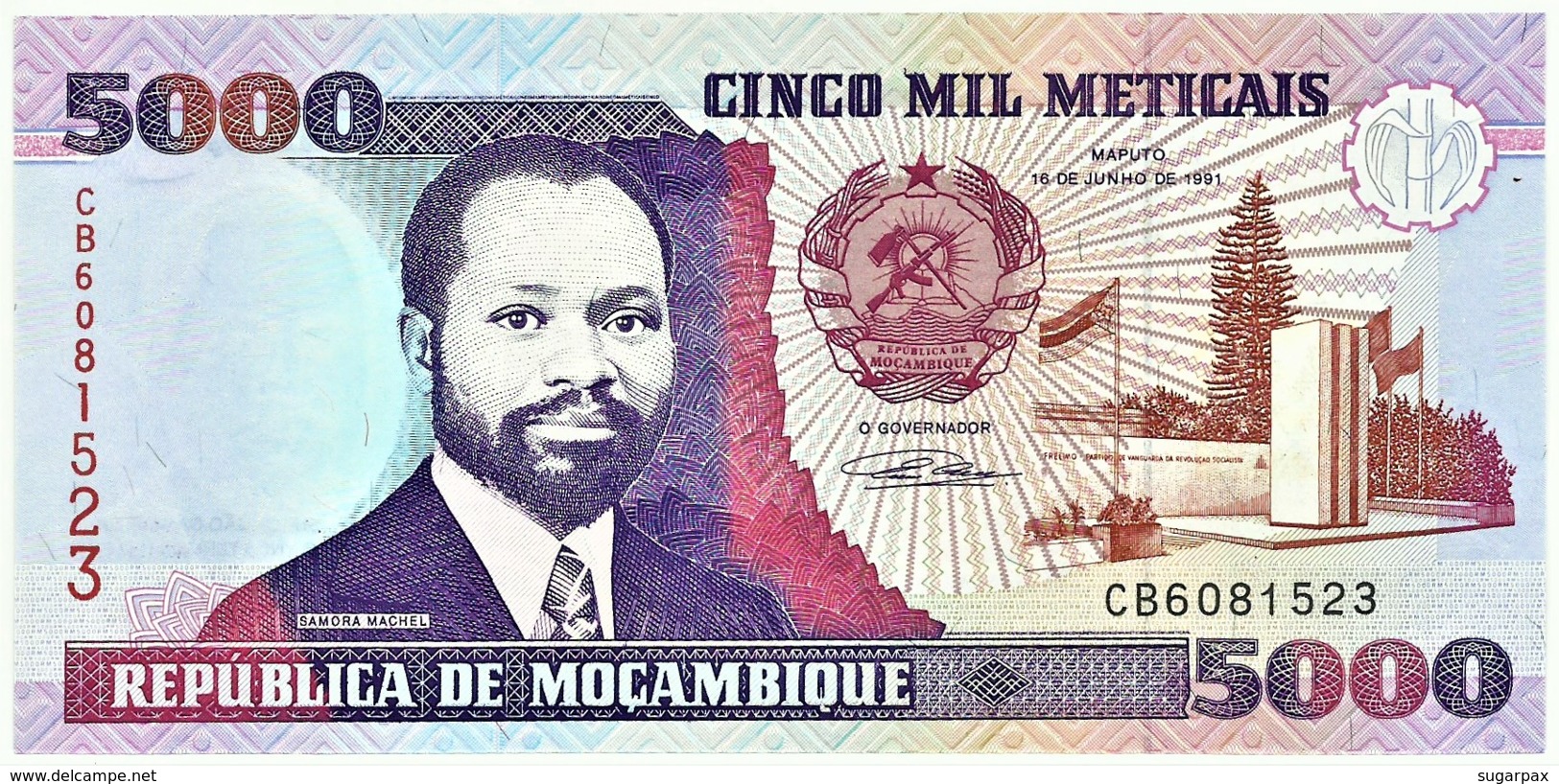 Mozambique - 5000 Meticais - 16.06.1991 - Unc. - P 136 - Serie CB - 5.000 - Mozambique