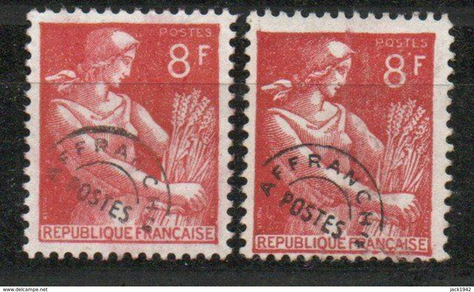 Préoblitéré Yvert N° 108, Type Moissonneuse 8f - 2 Nuances - 1953-1960