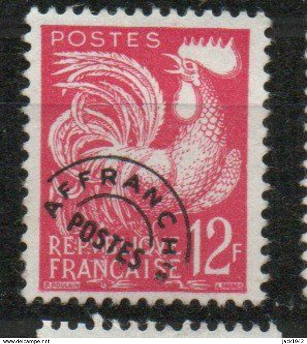 Préoblitéré Yvert N° 111, Type Coq Gaulois 12f - 1953-1960