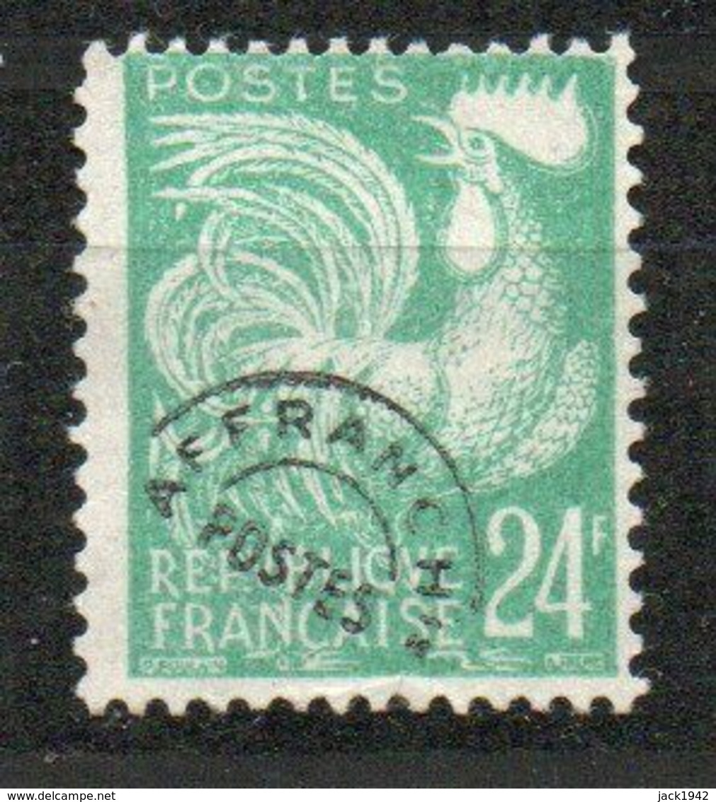 Préoblitéré Yvert N° 114, Type Coq Gaulois 24f - 1953-1960