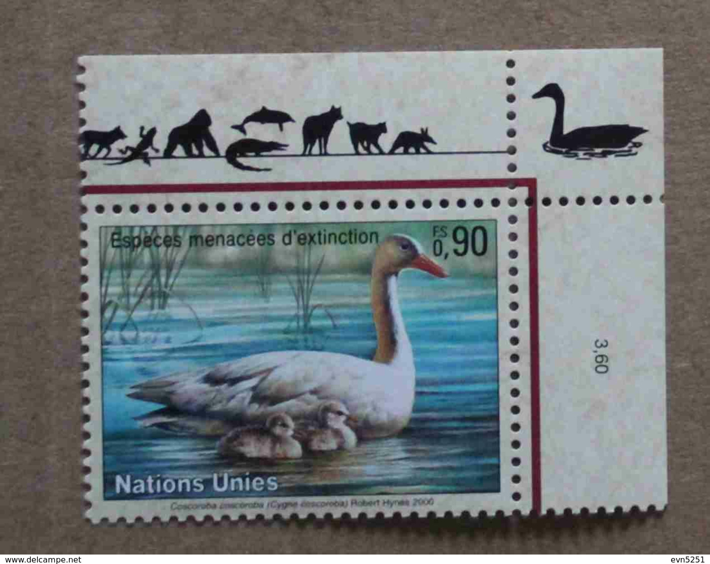 Ge00-01 : Nations-Unies (Genève) / Protection De La Nature - Cygne Coscoroba (Coscoroba Coscoroba) - Ungebraucht