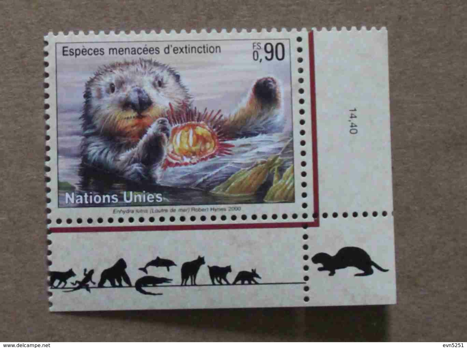 Ge00-01 : Nations-Unies (Genève) / Protection De La Nature - Loutre De Mer (Enhydra Lutris) - Unused Stamps