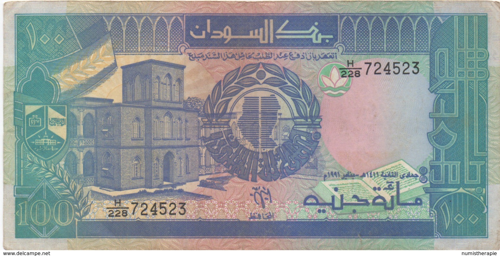 Soudan Sudan : 100 Pounds 1991 Moyen état - Sudan