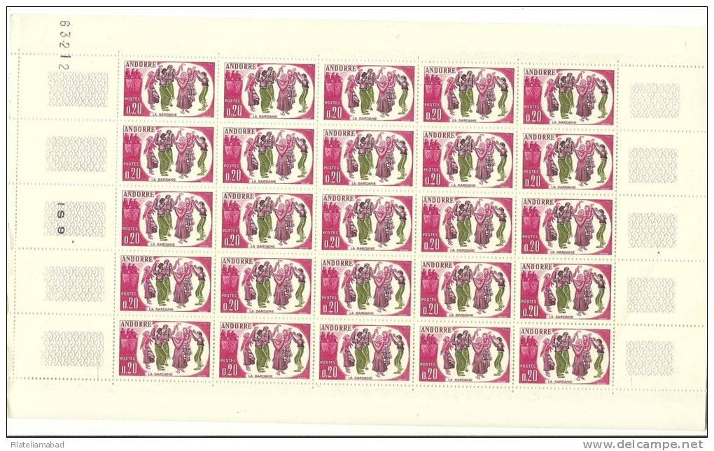 ANDORRA- SERIE HISTORICA HOJA ENTERA 25 SELLOS  Nº 166/170 PRECIO YVERT 2.262,50€  OFERTA  ESPECIAL 53 ANIVERS. (C- - Blocks & Sheetlets