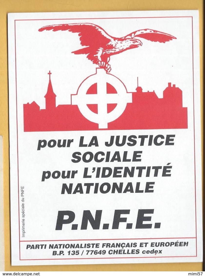 Tract Politique P.N.F.E. - Autres & Non Classés