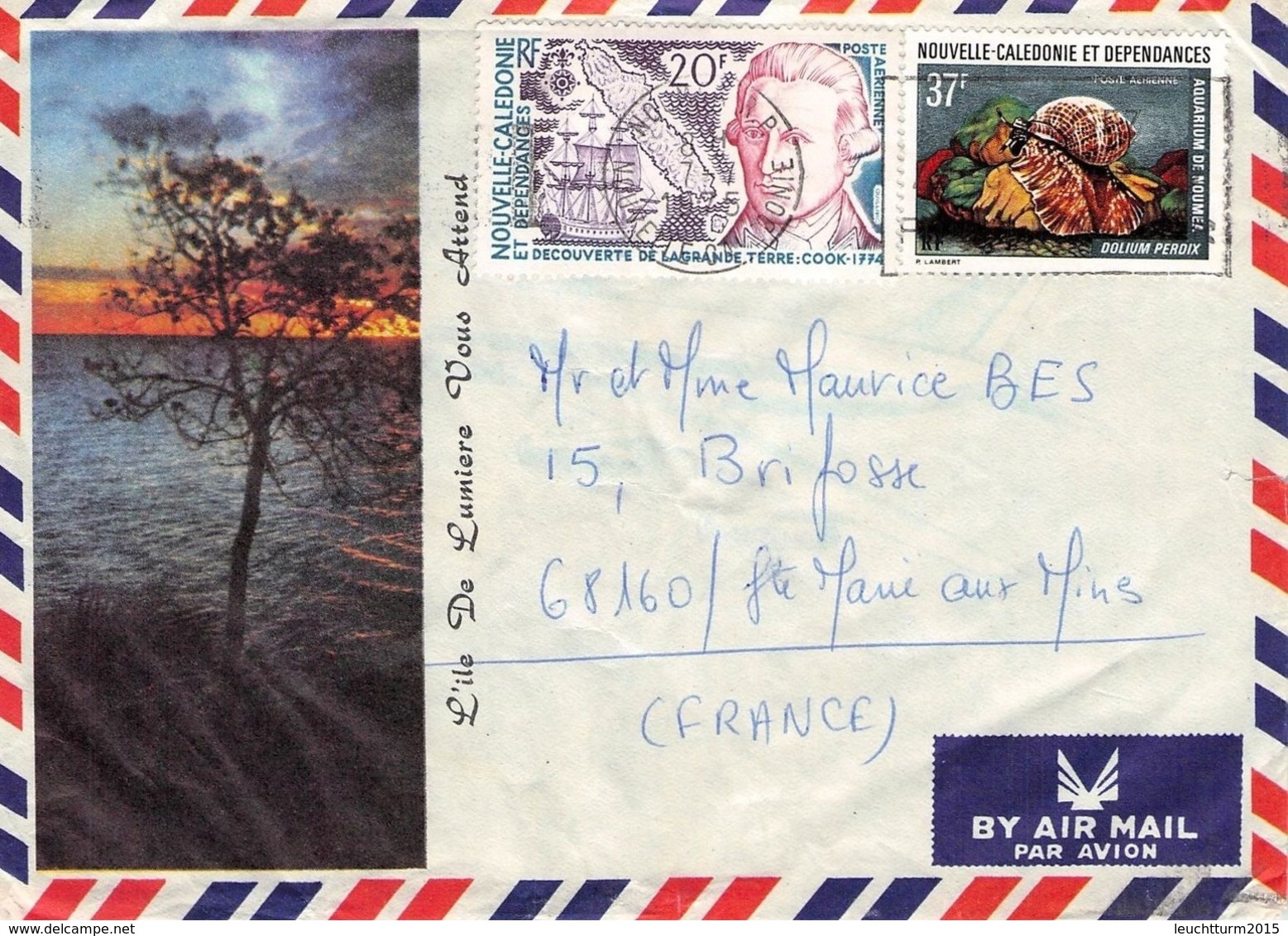 NOUVELLE-CALEDONIE - AIR MAIL 1975 -> FRANCE  //ak286 - Cartas & Documentos