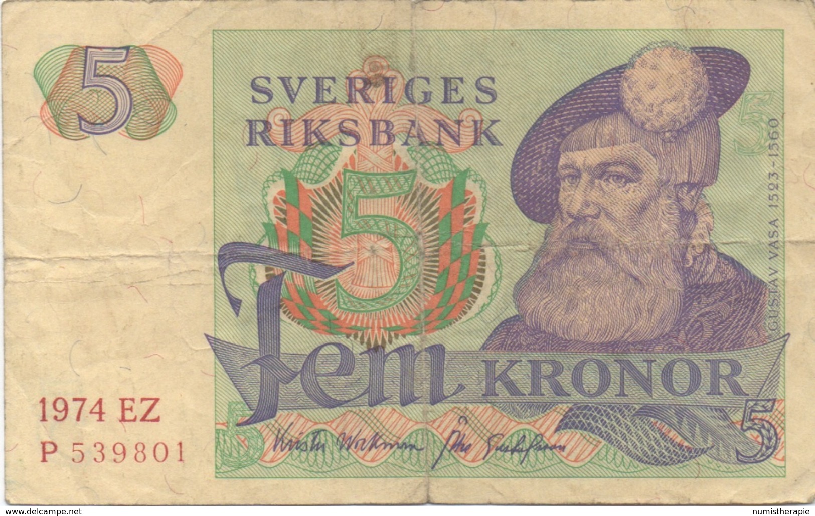 Suède Sweden : 5 Kronor 1974 Mauvais état Courant - Schweden