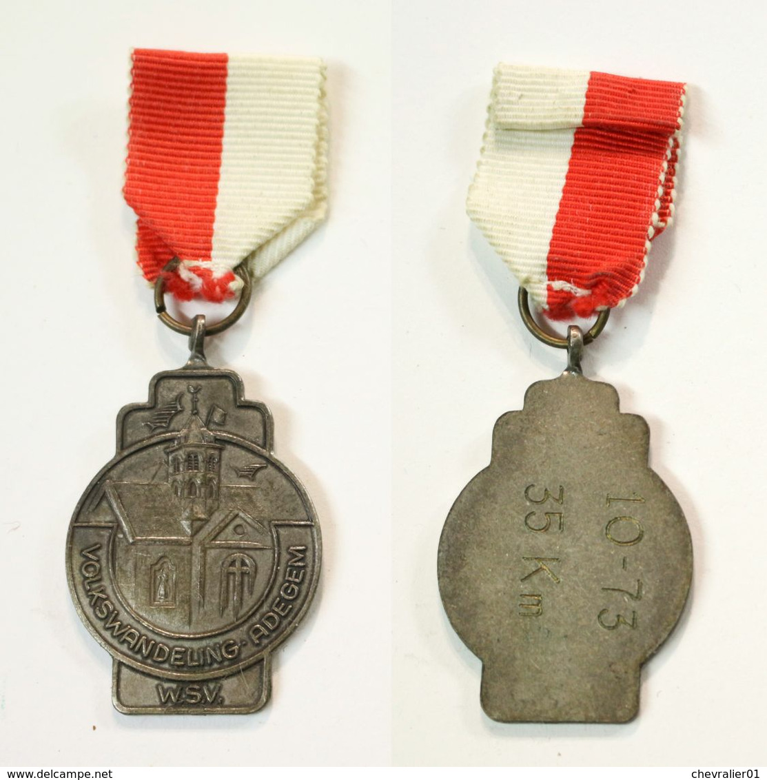 Médaille De Marche_139_Belgique, Adegem, Wandeling, 1973, 35 Km - Otros & Sin Clasificación