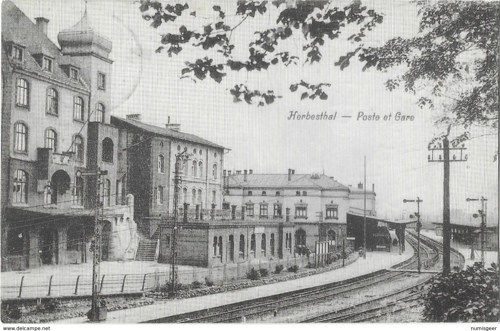 HERBESTHAL  --  Poste Et Gare - ( Club Ferroviaire De L'Est De La Belgique ) - Lontzen