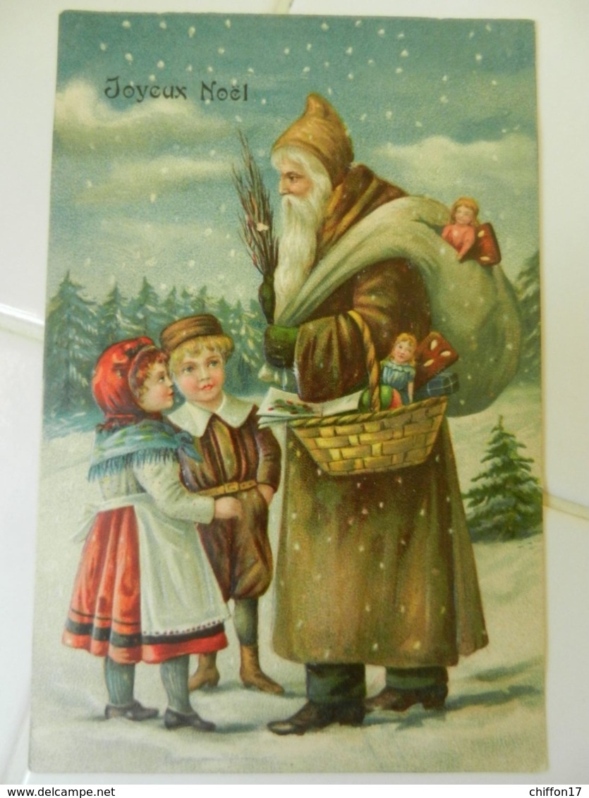 CPA   Gauffrée  PERE NOEL - Santa Claus