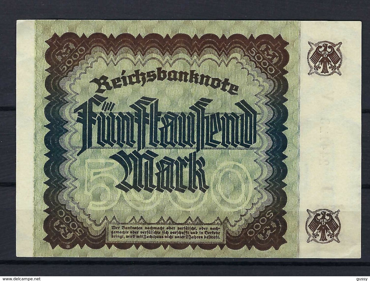 ALLEMAGNE 1923:  Billet De 5'000 Mark De La Reichsbank, Bon état - 5000 Mark