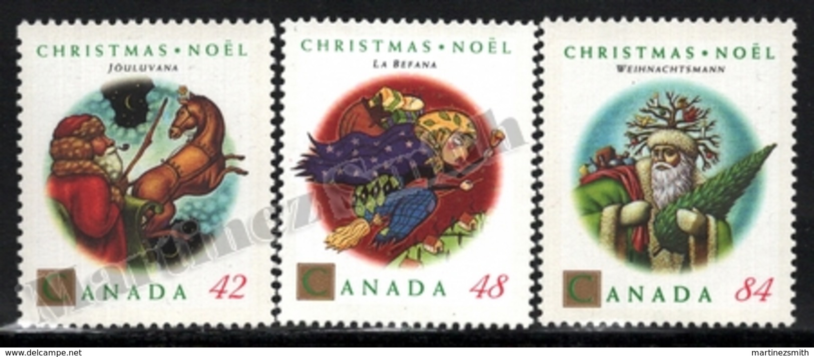 Canada 1992 Yvert 1289-91, Christmas. Jouluvana, Befana & Weihnachtsmann - MNH - Ongebruikt