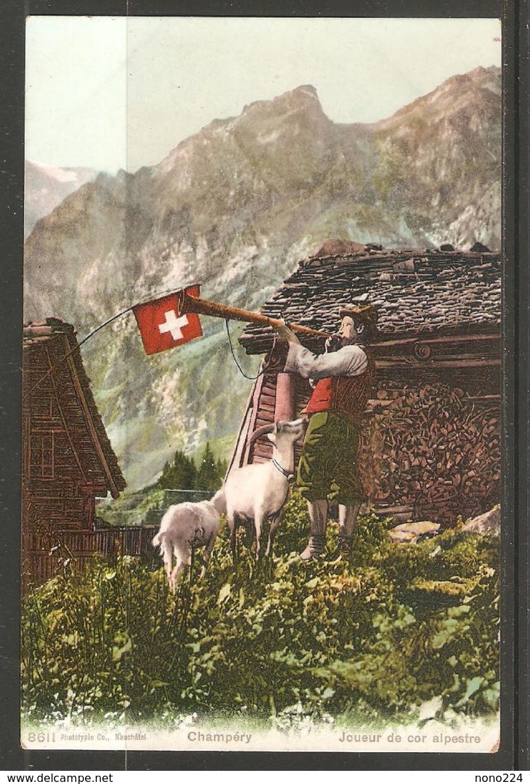 Carte De ( Champéry / Joueur De Cor Alpestre ) - Champéry