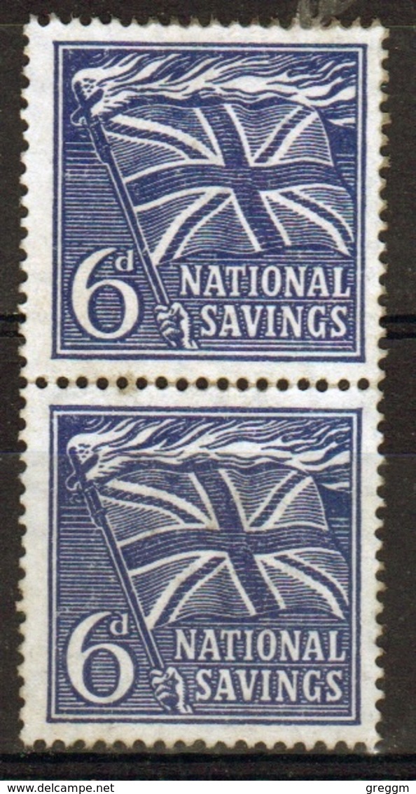 GB Second World War Issue - 6d National Savings Cinderella Stamp In Pair. - Cinderellas