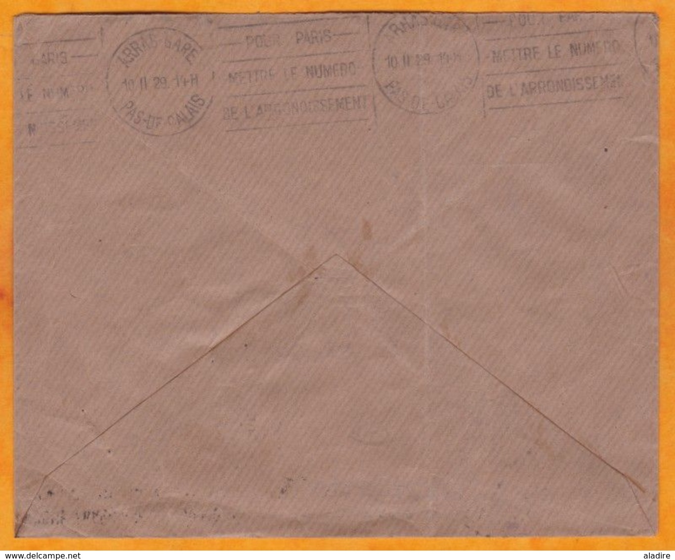 1929 - Enveloppe Par Avion Précurseur De Saint Louis Du Sénégal Vers Arras, France - Ligne Mermoz - Dakar Toulouse - Covers & Documents