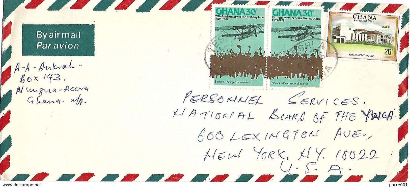 Ghana 1980 Teshi First Airplane Heracles Parliament Democracy Cover - Ghana (1957-...)