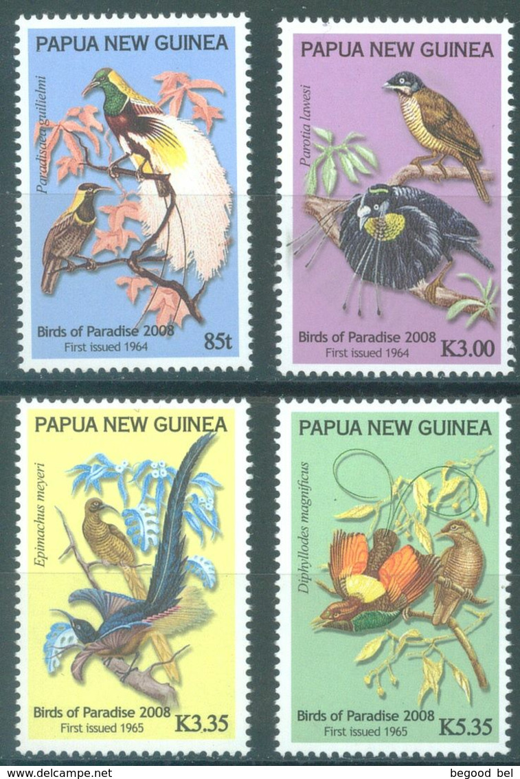 PAPUA NEW GUINEA -  MNH/*** LUXE - 2008 - BIRDS OF PARADISE - Yv 1239-1242 -  Lot 21915 - Papua-Neuguinea