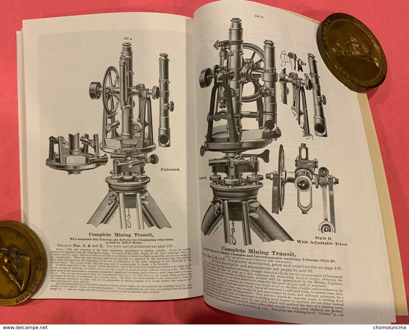 Buff & Berger 1897 Surveying Engineering Instrument Using Catalog Reproduction Catalogue Topographique Théodolite ..... - Earth Science