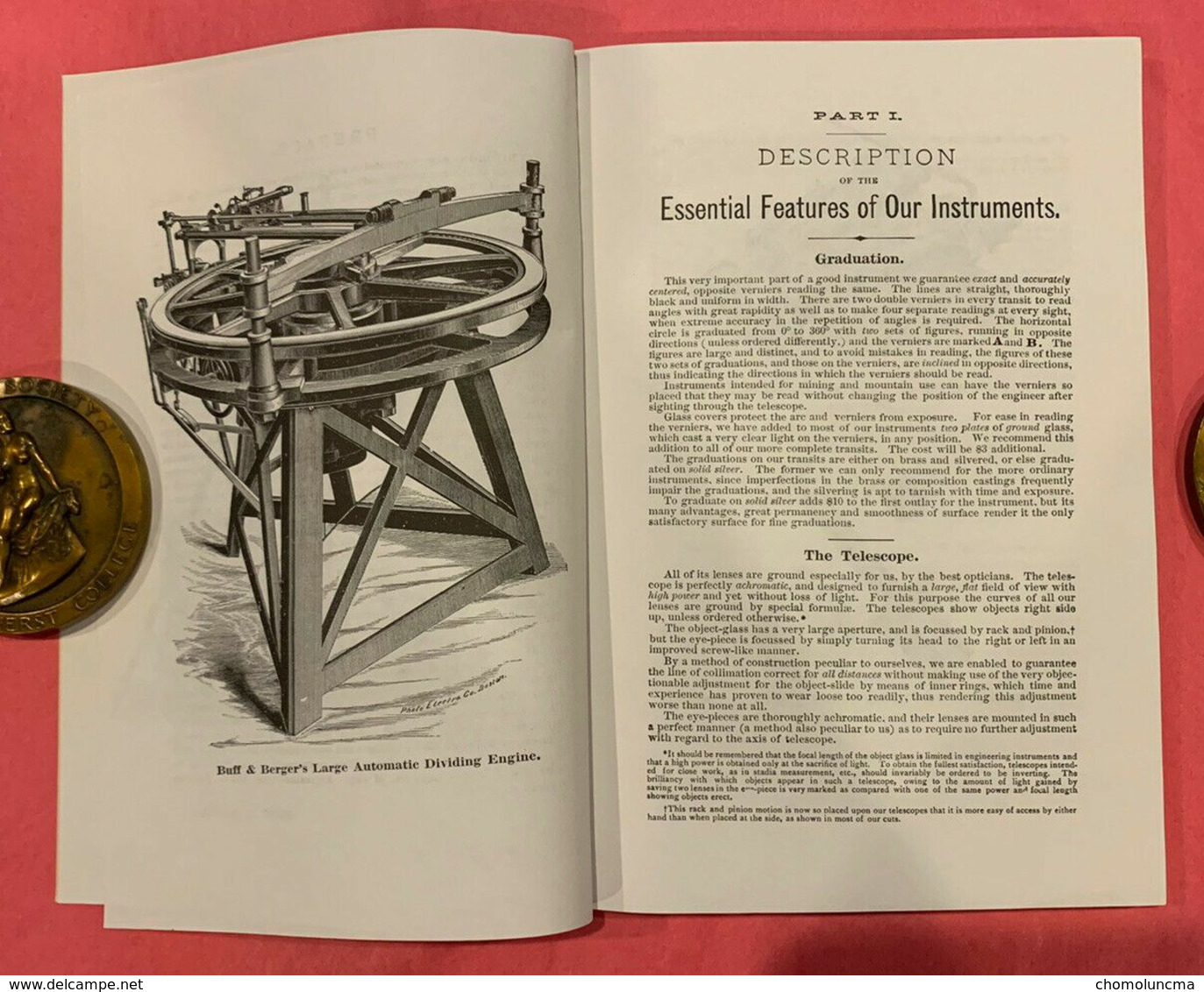 Buff & Berger 1897 Surveying Engineering Instrument Using Catalog Reproduction Catalogue Topographique Théodolite ..... - Geowissenschaften