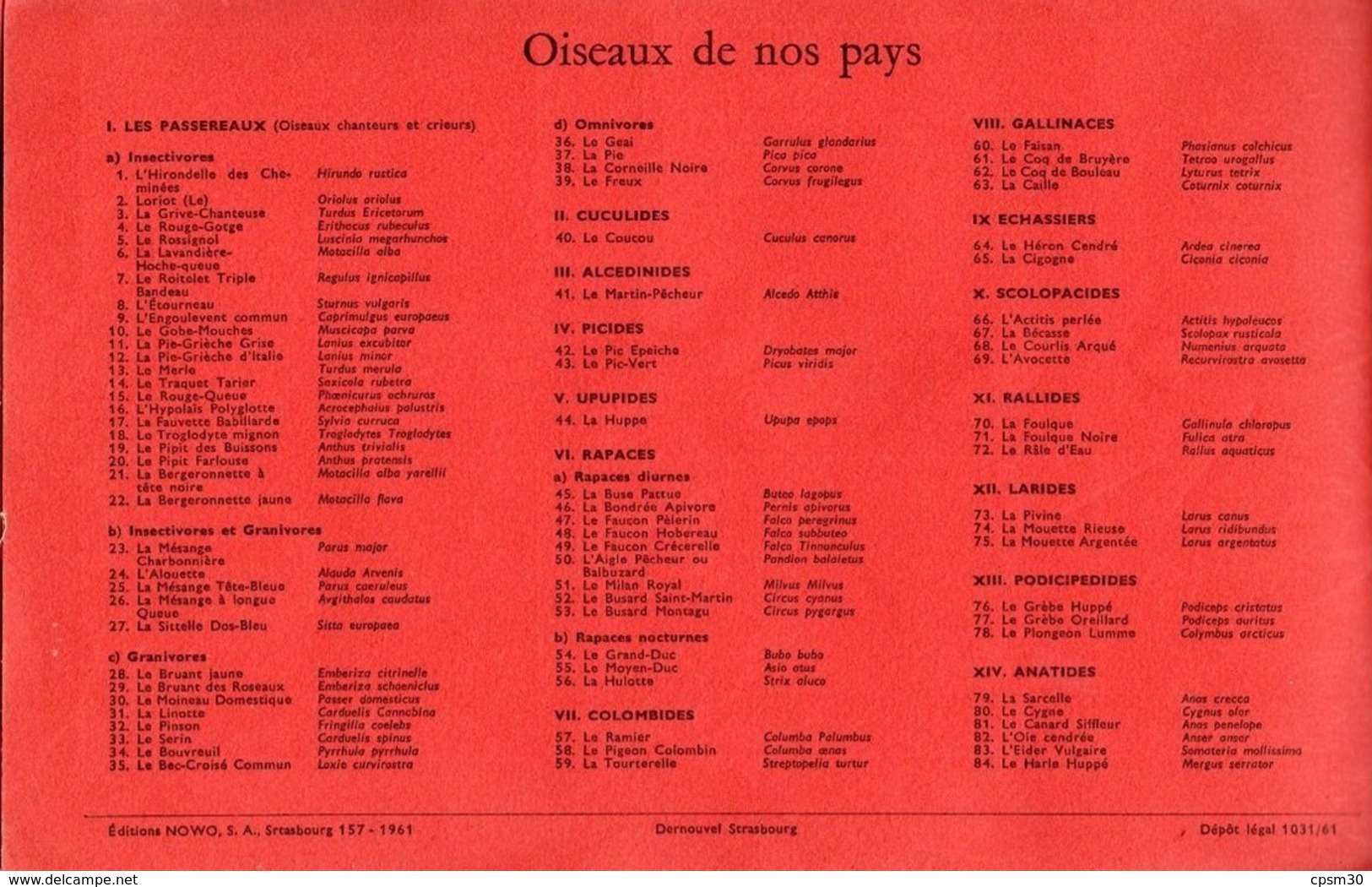 Album Chromo - 032B - Oiseaux De Nos Pays - édition Nowo Et Vache Grosjean (Lons Le Saunier 39 Jura) - Albums & Catalogues