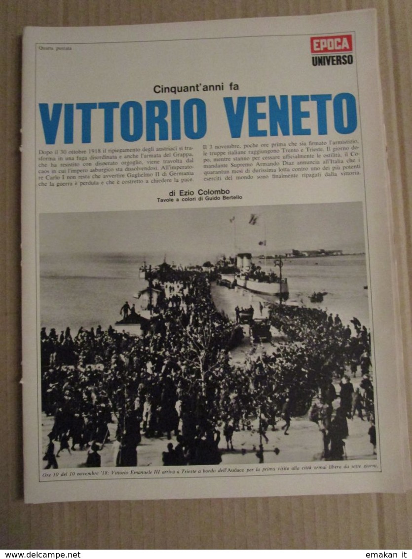 # INSERTI EPOCA / WW I 1915 - 1918 VITTORIO VENETO / 1968 - History